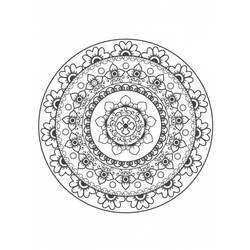 Dessin à colorier: Mandalas Fleurs (Mandalas) #117074 - Coloriages à Imprimer Gratuits