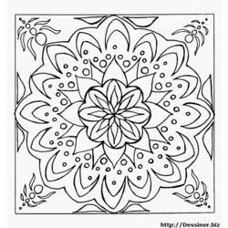 Dessin à colorier: Mandalas Fleurs (Mandalas) #117105 - Coloriages à Imprimer Gratuits