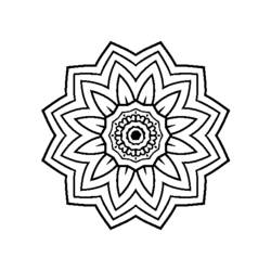 Dessin à colorier: Mandalas Fleurs (Mandalas) #117121 - Coloriages à Imprimer Gratuits