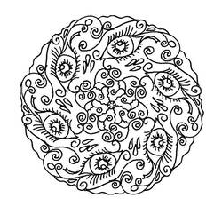 Dessin à colorier: Mandalas Fleurs (Mandalas) #117124 - Coloriages à Imprimer Gratuits