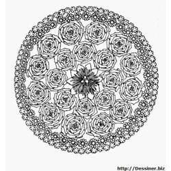 Dessin à colorier: Mandalas Fleurs (Mandalas) #117125 - Coloriages à Imprimer Gratuits