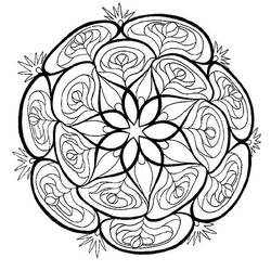 Dessin à colorier: Mandalas Fleurs (Mandalas) #117138 - Coloriages à Imprimer Gratuits