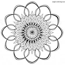 Dessin à colorier: Mandalas Fleurs (Mandalas) #117143 - Coloriages à Imprimer Gratuits