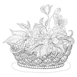 Dessin à colorier: Mandalas Fleurs (Mandalas) #117149 - Coloriages à Imprimer Gratuits