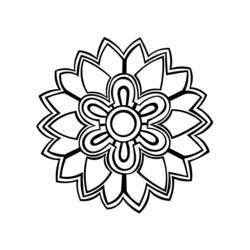 Dessin à colorier: Mandalas Fleurs (Mandalas) #117171 - Coloriages à Imprimer Gratuits