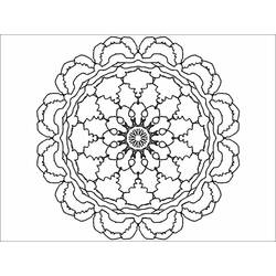 Dessin à colorier: Mandalas Fleurs (Mandalas) #117261 - Coloriages à Imprimer Gratuits