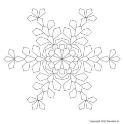 Dessin à colorier: Mandalas Flocon (Mandalas) #117600 - Coloriages à Imprimer Gratuits