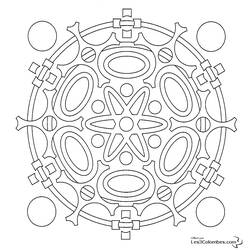 Dessin à colorier: Mandalas Flocon (Mandalas) #117627 - Coloriages à Imprimer Gratuits
