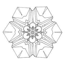 Dessin à colorier: Mandalas Flocon (Mandalas) #117631 - Coloriages à Imprimer Gratuits