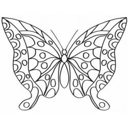 Dessin à colorier: Mandalas Papillon (Mandalas) #117385 - Coloriages à Imprimer Gratuits