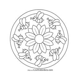 Dessin à colorier: Mandalas pour Enfants (Mandalas) #124106 - Coloriages à Imprimer Gratuits