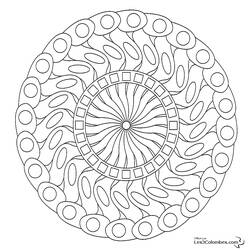 Dessin à colorier: Mandalas pour Enfants (Mandalas) #124113 - Coloriages à Imprimer Gratuits
