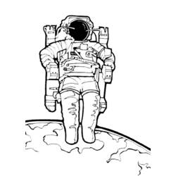 Dessin à colorier: Astronaute (Métiers et Professions) #87596 - Coloriages à Imprimer Gratuits