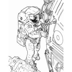 Dessin à colorier: Astronaute (Métiers et Professions) #87599 - Coloriages à Imprimer Gratuits