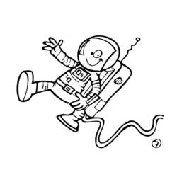 Dessin à colorier: Astronaute (Métiers et Professions) #87600 - Coloriages à Imprimer Gratuits