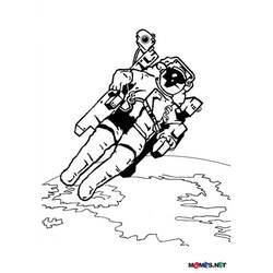 Dessin à colorier: Astronaute (Métiers et Professions) #87601 - Coloriages à Imprimer Gratuits