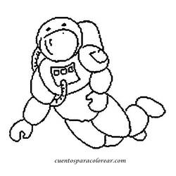 Dessin à colorier: Astronaute (Métiers et Professions) #87602 - Coloriages à Imprimer Gratuits