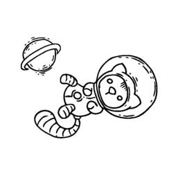 Dessin à colorier: Astronaute (Métiers et Professions) #87610 - Coloriages à Imprimer Gratuits