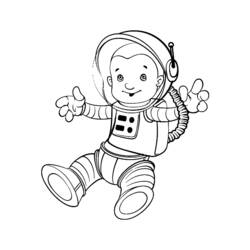 Dessin à colorier: Astronaute (Métiers et Professions) #87630 - Coloriages à Imprimer Gratuits