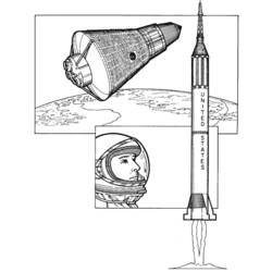 Dessin à colorier: Astronaute (Métiers et Professions) #87631 - Coloriages à Imprimer Gratuits