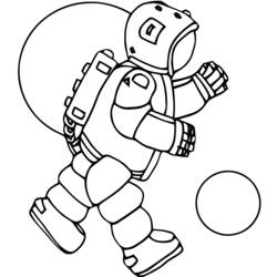Dessin à colorier: Astronaute (Métiers et Professions) #87642 - Coloriages à Imprimer Gratuits