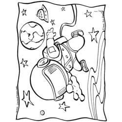 Dessin à colorier: Astronaute (Métiers et Professions) #87666 - Coloriages à Imprimer Gratuits