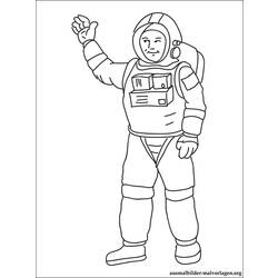Dessin à colorier: Astronaute (Métiers et Professions) #87717 - Coloriages à Imprimer Gratuits