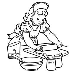 Dessin à colorier: Cuisinier / Cuisinière (Métiers et Professions) #91770 - Coloriages à Imprimer Gratuits