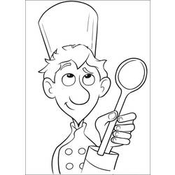 Dessin à colorier: Cuisinier / Cuisinière (Métiers et Professions) #91781 - Coloriages à Imprimer Gratuits