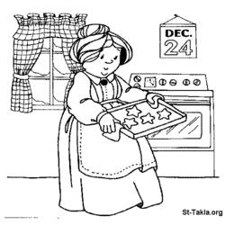 Dessin à colorier: Cuisinier / Cuisinière (Métiers et Professions) #91870 - Coloriages à Imprimer Gratuits