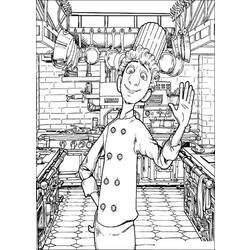 Dessin à colorier: Cuisinier / Cuisinière (Métiers et Professions) #91896 - Coloriages à Imprimer Gratuits