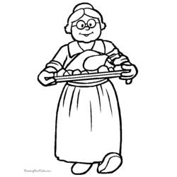 Dessin à colorier: Cuisinier / Cuisinière (Métiers et Professions) #91935 - Coloriages à Imprimer Gratuits