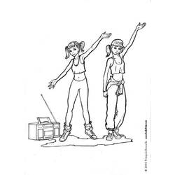 Dessin à colorier: Danseur / Danseuse (Métiers et Professions) #92118 - Coloriages à Imprimer Gratuits