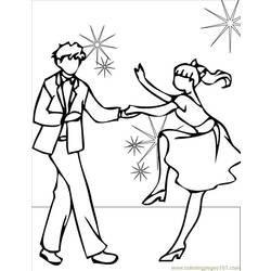 Dessin à colorier: Danseur / Danseuse (Métiers et Professions) #92124 - Coloriages à Imprimer Gratuits