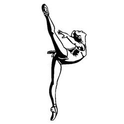 Dessin à colorier: Danseur / Danseuse (Métiers et Professions) #92126 - Coloriages à Imprimer Gratuits