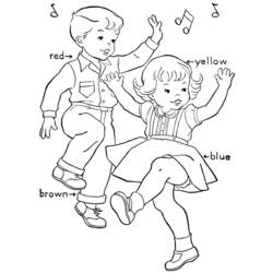 Dessin à colorier: Danseur / Danseuse (Métiers et Professions) #92138 - Coloriages à Imprimer Gratuits