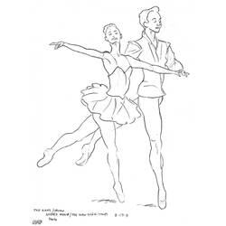 Dessin à colorier: Danseur / Danseuse (Métiers et Professions) #92150 - Coloriages à Imprimer Gratuits