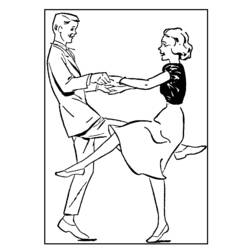 Dessin à colorier: Danseur / Danseuse (Métiers et Professions) #92197 - Coloriages à Imprimer Gratuits