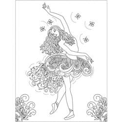 Dessin à colorier: Danseur / Danseuse (Métiers et Professions) #92200 - Coloriages à Imprimer Gratuits