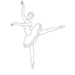Dessin à colorier: Danseur / Danseuse (Métiers et Professions) #92205 - Coloriages à Imprimer Gratuits