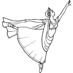 Dessin à colorier: Danseur / Danseuse (Métiers et Professions) #92215 - Coloriages à Imprimer Gratuits