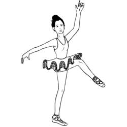Dessin à colorier: Danseur / Danseuse (Métiers et Professions) #92234 - Coloriages à Imprimer Gratuits