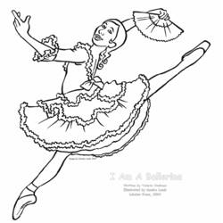 Dessin à colorier: Danseur / Danseuse (Métiers et Professions) #92334 - Coloriages à Imprimer Gratuits