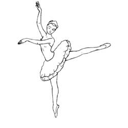 Dessin à colorier: Danseur / Danseuse (Métiers et Professions) #92395 - Coloriages à Imprimer Gratuits