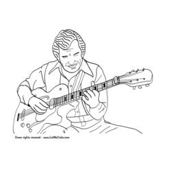 Dessin à colorier: Guitariste (Métiers et Professions) #98058 - Coloriages à Imprimer Gratuits