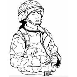 Dessin à colorier: Militaire (Métiers et Professions) #102118 - Coloriages à Imprimer Gratuits
