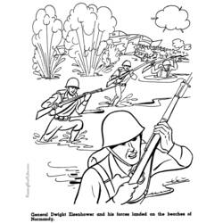 Dessin à colorier: Militaire (Métiers et Professions) #102232 - Coloriages à Imprimer Gratuits