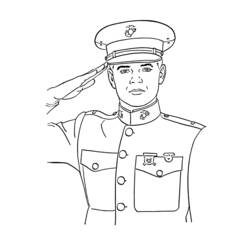 Dessin à colorier: Militaire (Métiers et Professions) #102289 - Coloriages à Imprimer Gratuits