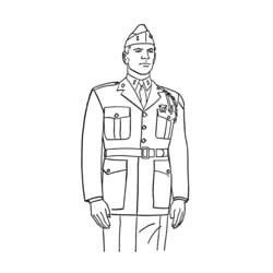 Dessin à colorier: Militaire (Métiers et Professions) #102381 - Coloriages à Imprimer Gratuits