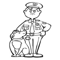 Dessin à colorier: Policier (Métiers et Professions) #105356 - Coloriages à Imprimer Gratuits